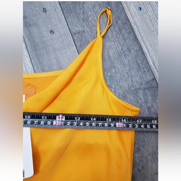 By Anthropologie Silky Cowl Neck Midi Dress Medium 12 14 Orange Column Party BN - Picture 10 of 14